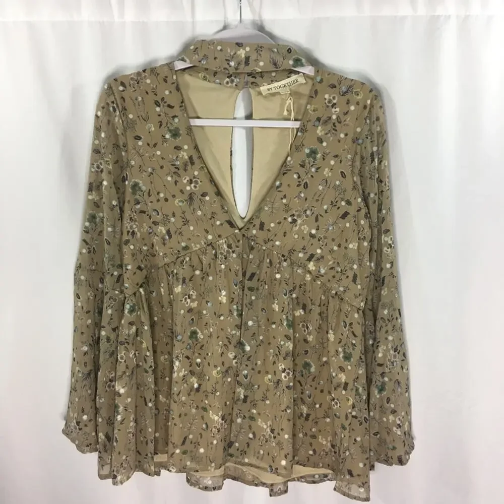 By Together Women's Floral Top Size Medium - Picture 7 of 8